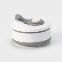 Стакан складной с крышкой Доляна &laquo;С собой&raquo;, 350 мл, 8,5&times;14 см, цвет серый