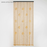 Занавеска декоративная &laquo;Шарики&raquo;, 90&times;195 см, 52 нити, дерево