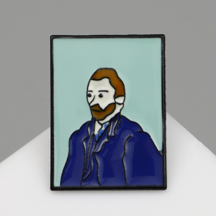 Значок &laquo;Искусство&raquo; Ван Гог, цветной в чёрном металле