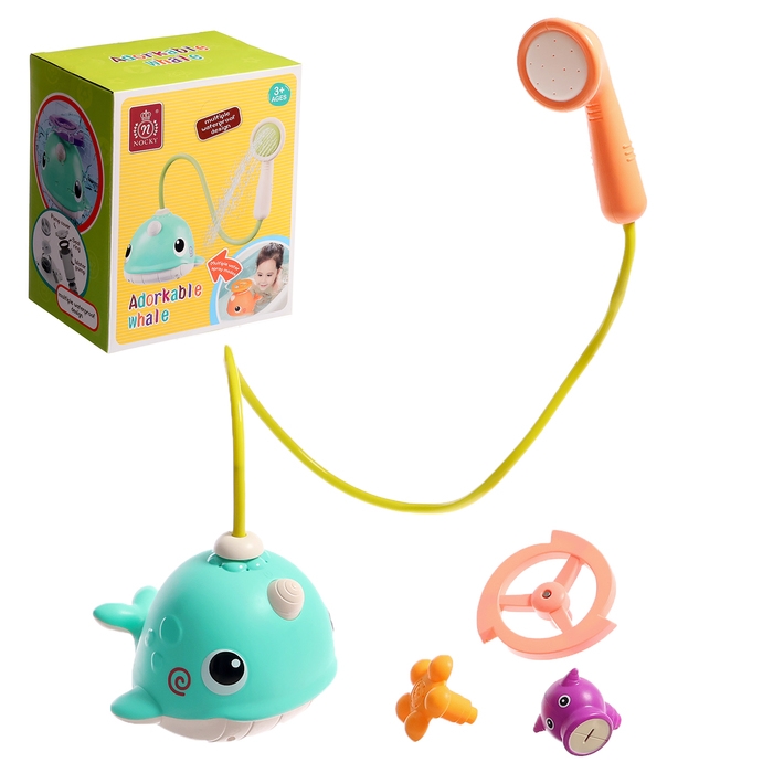 Фонтанчик для купания в ванной &laquo;Китёнок&raquo;, лейка, 3 сменных насадки