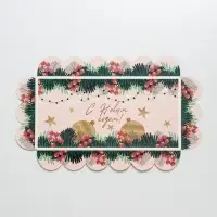 Коробка для кондитерских изделий с пластиковой крышкой &laquo;Гирлянды&raquo;, 10.5 х 21 х 3 см