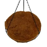Кашпо подвесное d=35 см, с кокосовым вкладышем "Полусфера"