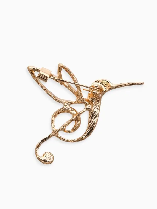 Брошь &laquo;Калибри. Скрипичный ключ&raquo;, цвет золото