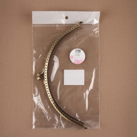 Фермуар пришивной &laquo;Полукруг&raquo;, 20 &times; 9 см, цвет бронзовый