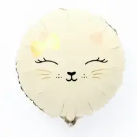 Воздушный шар фольгированный 17" &laquo;Кошечка&raquo;, круг, матовый