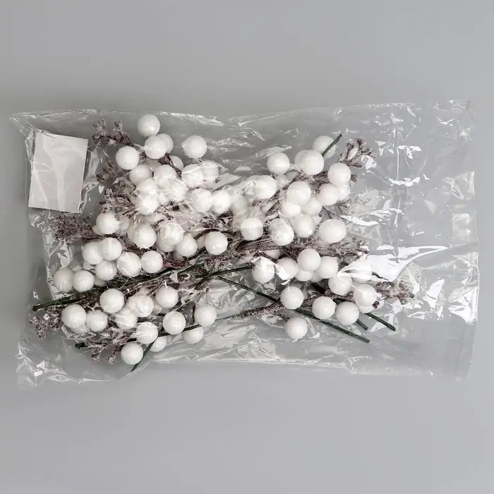 Ягоды для декора, белого цвета, 4,5 &times; 4,5 &times; 20 см