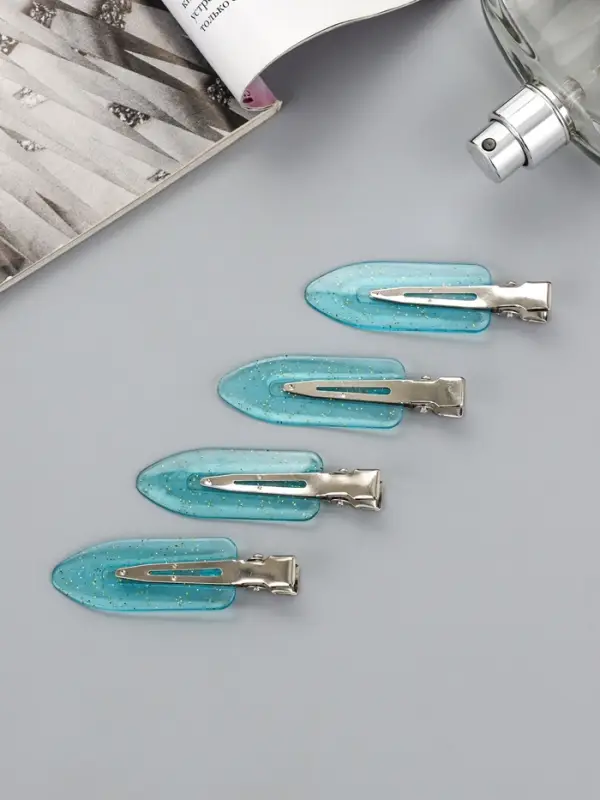 Зажим для волос "Милана" (набор 4 шт) 5,5 см, микс