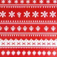 Бумага упаковочная новогодняя "Снежинки на красном фоне", глянец, двусторонняя, 80 г/м2 , 70 х 100 см.