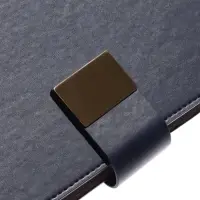 Органайзер на кольцах, А5, с хлястиком, 80л, линия, к/зам, Синий