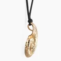 Кулон на шнурке &laquo;Ракушка&raquo; крупная, цвет золото