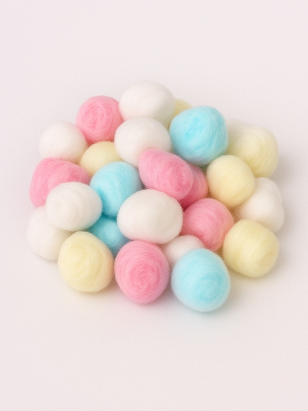 Наполнитель хлопковый для грызунов, разноцветный, 50 шариков