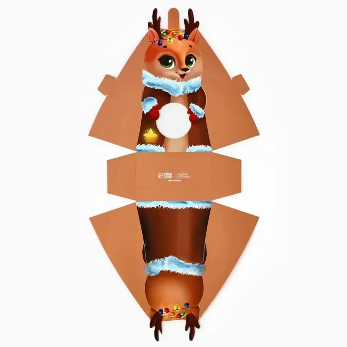 Коробка складная с окном &laquo;Оленёнок&raquo;, 9 х 16.6 х 6 см