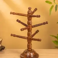 Подставка для кружек "Дерево" 12х12х34 см, дерево шишам