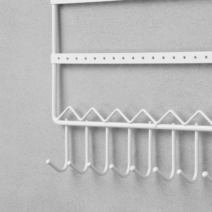 Органайзер для украшений &laquo;Вешалка&raquo;, 28&times;6,7&times;36 см, цвет белый