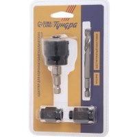 Адаптер для коронок биметаллических ТУНДРА, быстросъемный, шестигранный хвостовик, М14/М16   1072444