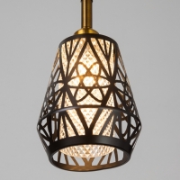 Светильник "Атом" 1х40Вт Е27 черный/золото 19х19х20+100см