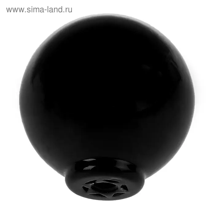 Ручка кнопка PLASTIC 008, пластиковая, черная