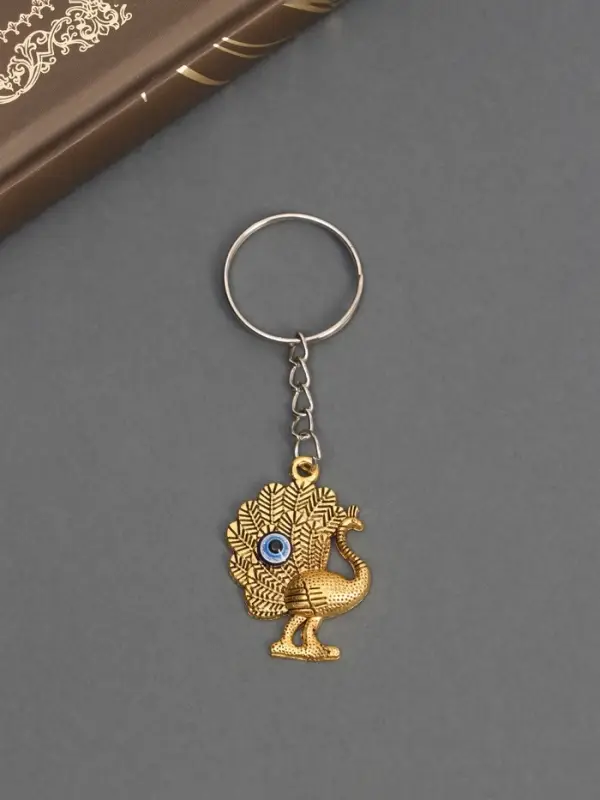 Брелок металл глазки "Павлин" МИКС 2,5х3 см