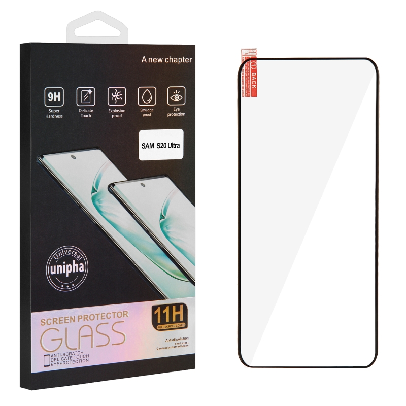 Защитное стекло Samsung S20 Ultra полный клей 0.18mm