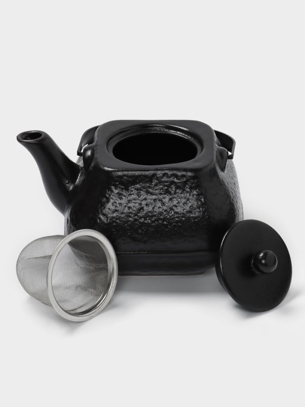 Чайник заварочный с ситом 0,85 л, Magistro Black Swan, черный