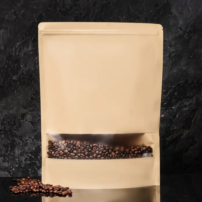 Пакет Zip - lock Крафт с прямоугольным окном,30&times;40&times;4 см