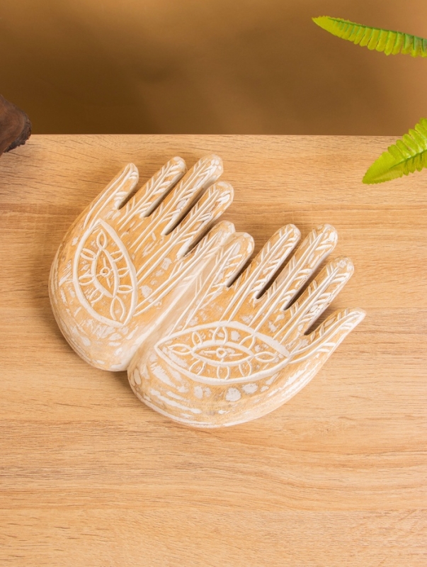 Сувенир интерьерный "Ладошки" дерево 23х20х4 см