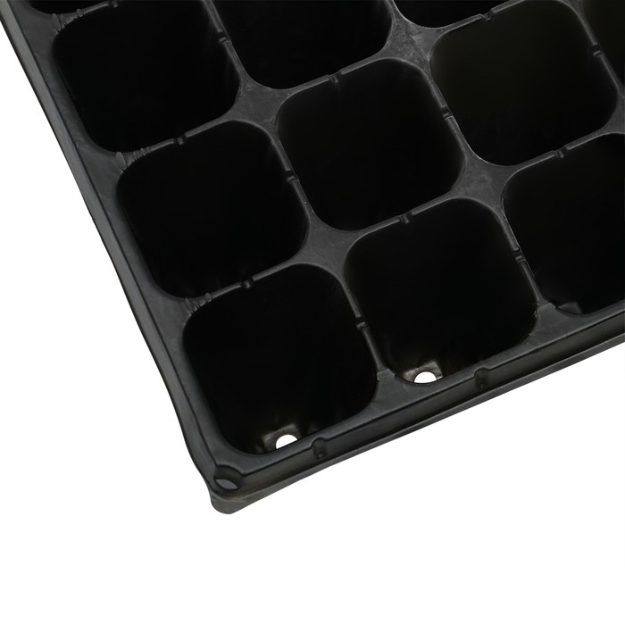 Кассета для выращивания рассады, на 32 ячейки, по 180 мл, из пластика, чёрная, 51 &times; 28 &times; 10 см, Greengo