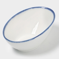 Салатник овальный "Blue Lagoon" Magistro 18см, 18,1х14,2, цвет белый, синий