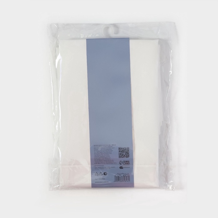 Штора для ванной &laquo;Классика&raquo;, с люверсами, с утяжелителями, PEVA ароматизированная, 180&times;180 см, белая