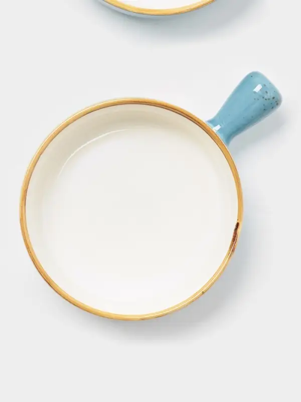 Кокотницы Magistro &laquo;Церера&raquo;, набор 2 шт., 500 мл, d=15 см, фарфор, голубые