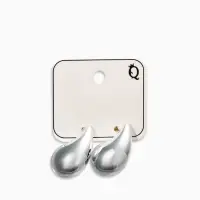 Серьги "Капли Бо" двойные, цвет золотисто-серебристый