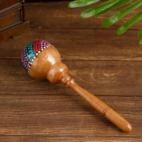 Сувенирный музыкальный инструмент &laquo;Маракас разноцветный&raquo;, 27&times;7&times;7 см +/- 1 см