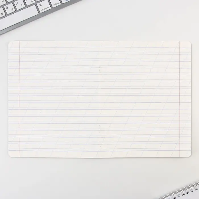 Тетрадь в косую линейку 12 листов, А5, на скрепке, 5 видов, белизна 96%, МИКС