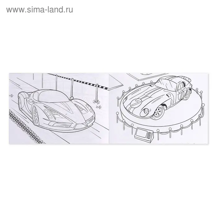 Раскраска для мальчиков &laquo;Крутые гонки&raquo;, 16 стр., А4