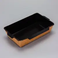 Контейнер с плоской крышкой, черный, 0,8 л, 19 х 13 х 5,5 см