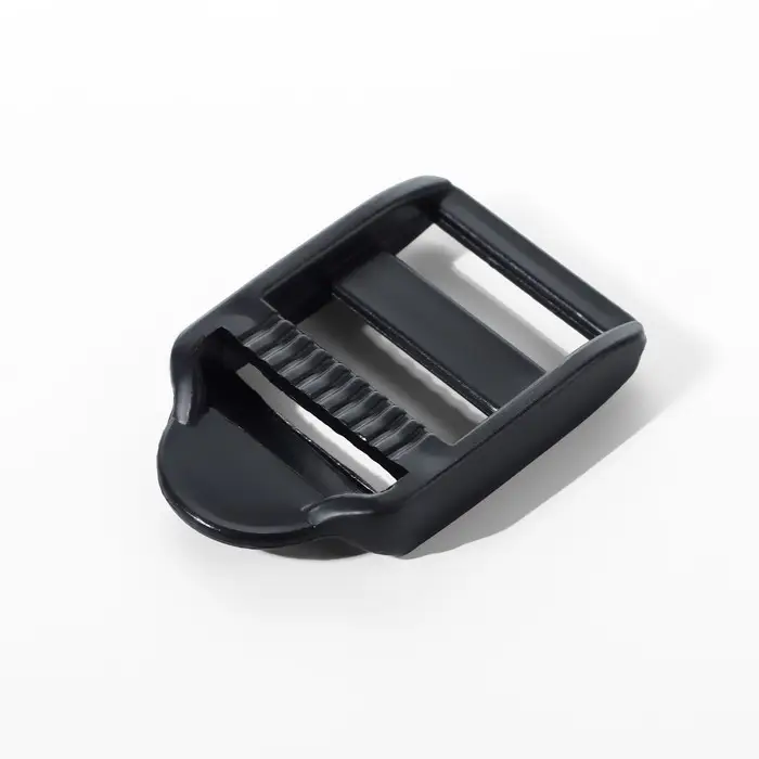 Пряжка регулирующая, трёхщелевая, вн. ширина=20 мм, s=2 мм, 10 шт., чёрная