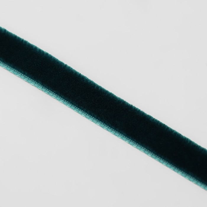 Лента бархатная, 6 мм, 18 &plusmn; 1 м, цвет изумрудный №34