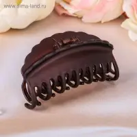 Краб для волос "Двойной зубец" волна, 8 см, микс