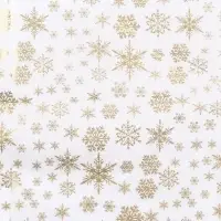 Бумага упаковочная тишью, новогодняя упаковка "Снежинки",50 х 66 см.