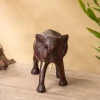 Сувенир "Слон" дерево Суар, 24х11х16 см, цв. тёмно-коричневый