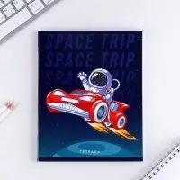 Тетрадь в клетку, 48 л., А5, на скрепке, блок №1 &laquo;Космос&raquo; МИКС