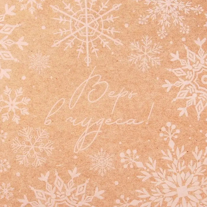 Бумага упаковочная крафтовая &laquo;Снегопад&raquo;, 50 х 70 см