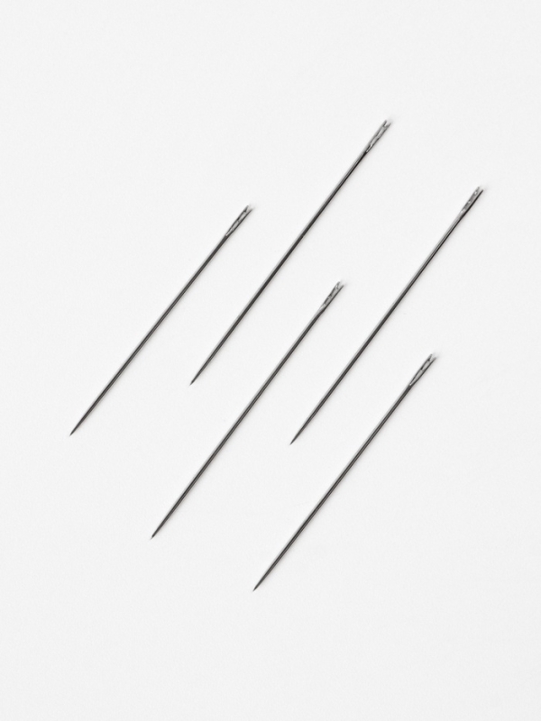 Игла швейная самовдеваемая 37мм*0,75/40мм*0,77/42мм*0,8 ( наб 5шт) сталь TR