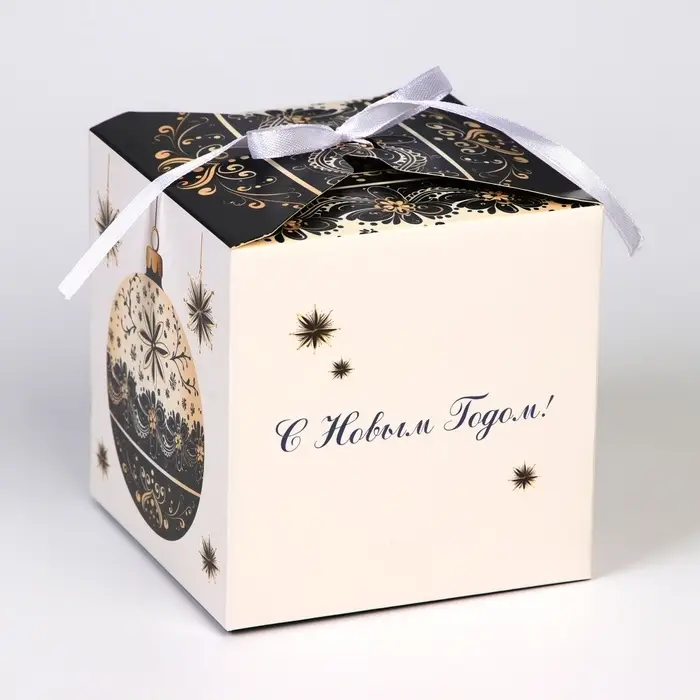 Коробка подарочная складная &laquo;Игрушка на ёлку&raquo;, 10&times;10&times;10 см