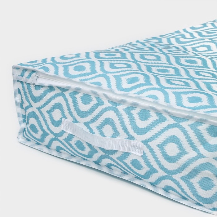 Кофр для хранения вещей Доляна &laquo;Лагуна&raquo; с ПВХ-окном, 45&times;30&times;20 см, цвет бирюзовый