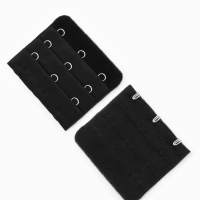 Застёжка для бюстгальтера, удлинитель, 3 ряда 3 крючка, 5.5&times;5 см, 3 шт.