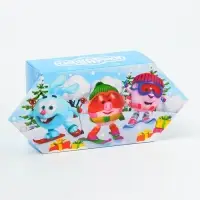 Подарочная коробка Новогодняя Конфета малая &laquo;Смешарики&raquo; лицензия 9&times;5.8&times;12.8 см (+8 см).