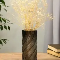 Ваза стекло настольная "Бриджит" 24х11 см, серый