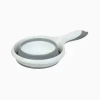 Ковшик для купания детский, складной, 1 л, цв. белый/серый