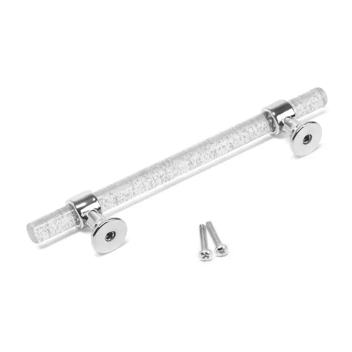 Ручка-скоба CAPPIO PK106, м/о 128 мм, d=12 мм, пластик, цвет прозрачный/хром